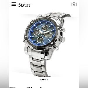 Stair Blue Stone Chronograph watch. Size 7”-9” wrist